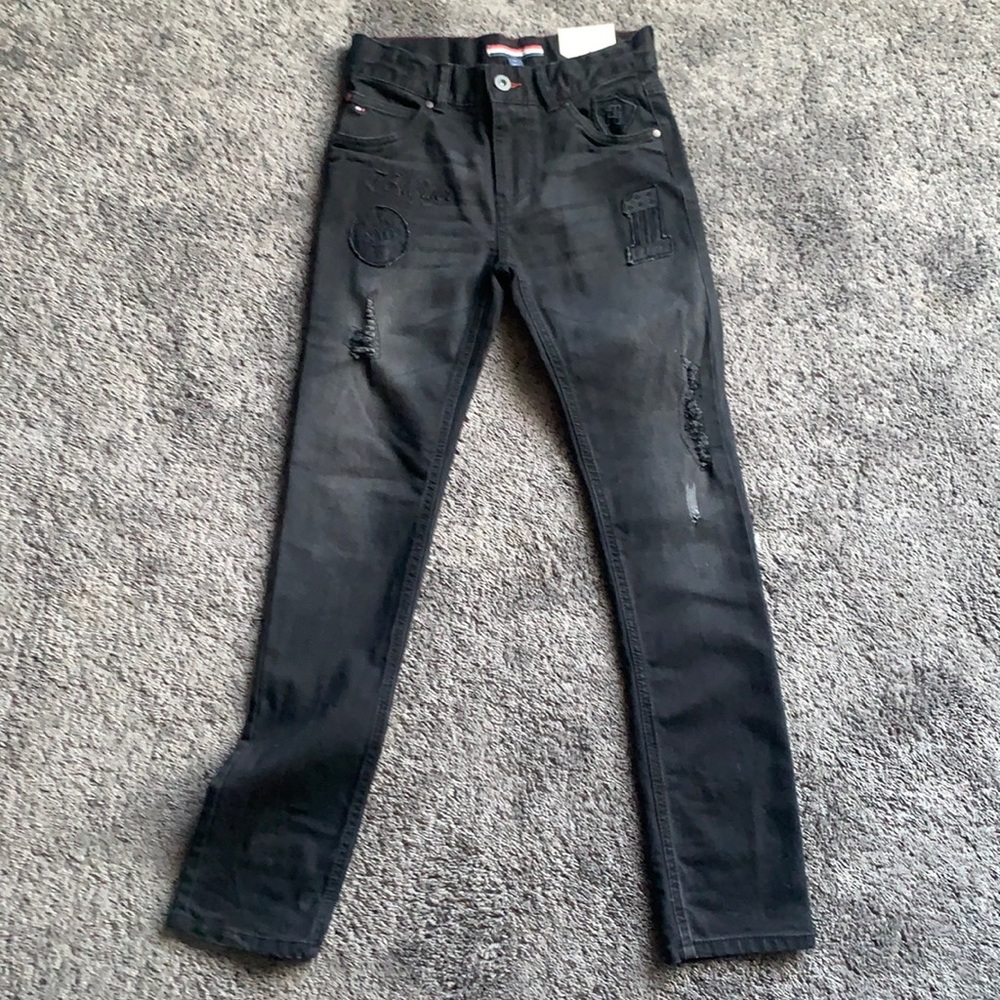 Boys black Tommy Hilfiger jeans size 12